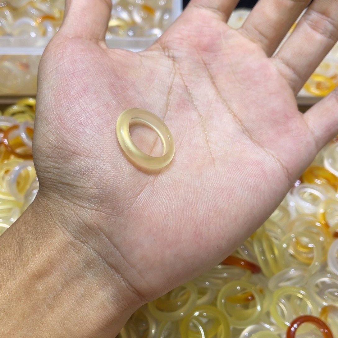 玛瑙/玉髓未镶嵌戒指90号港13