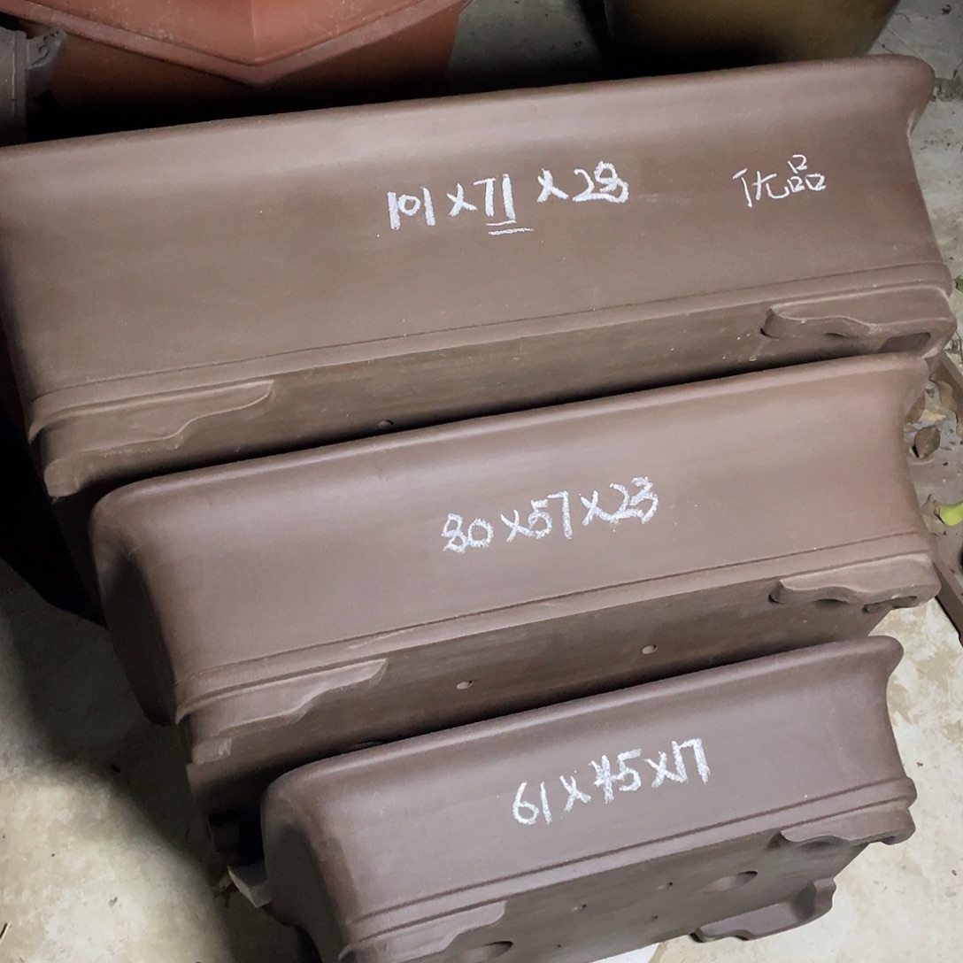 紫砂100/80/60外贸款马槽一套3只