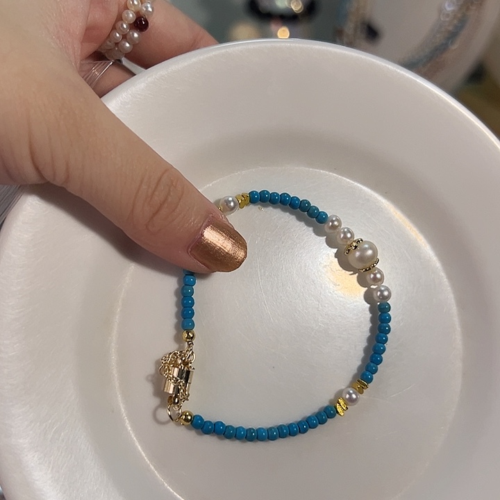 银S925镶嵌淡水珍珠时尚设计款天然淡水珍珠