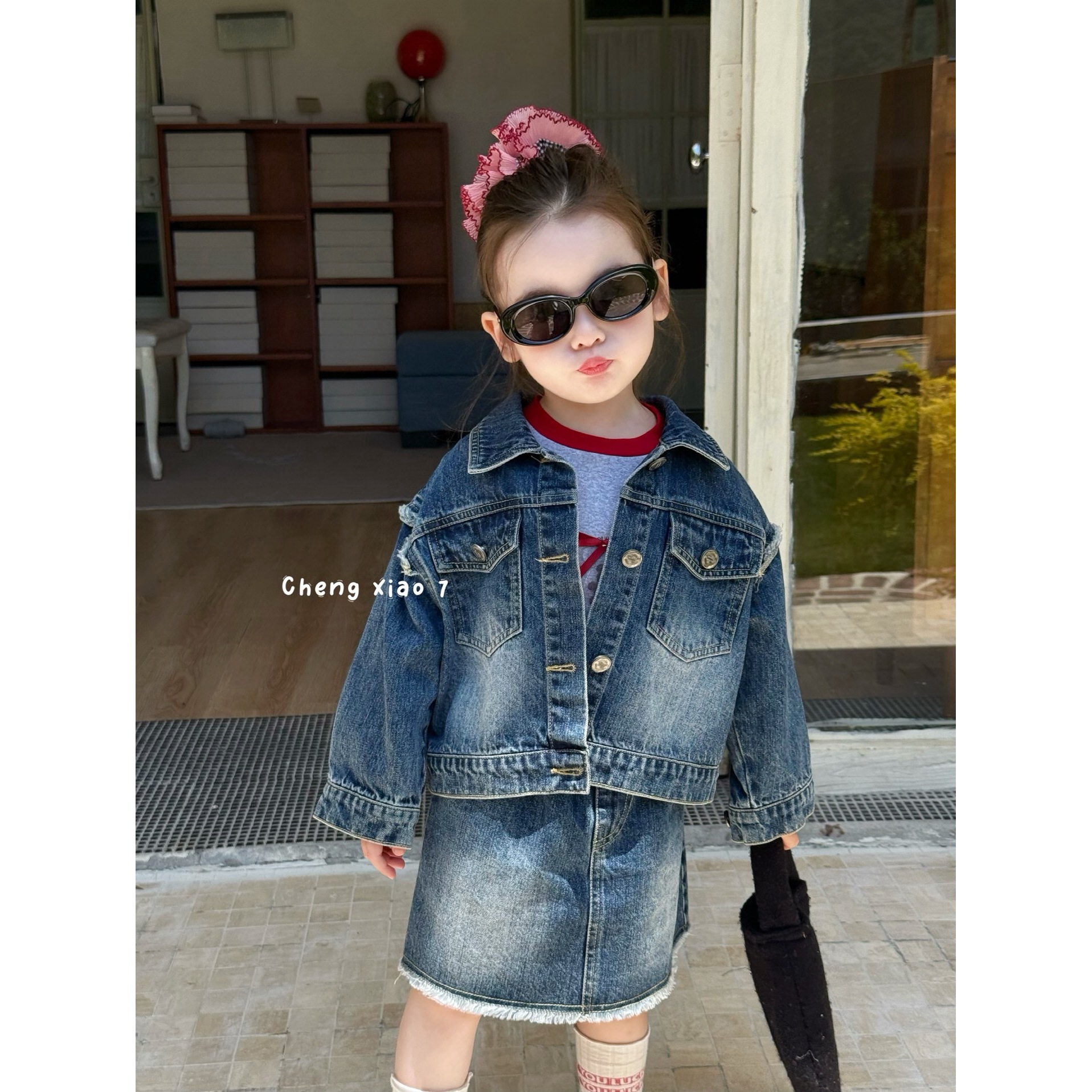  橙小7·25秋~牛仔两件套XQ55019（汉服）