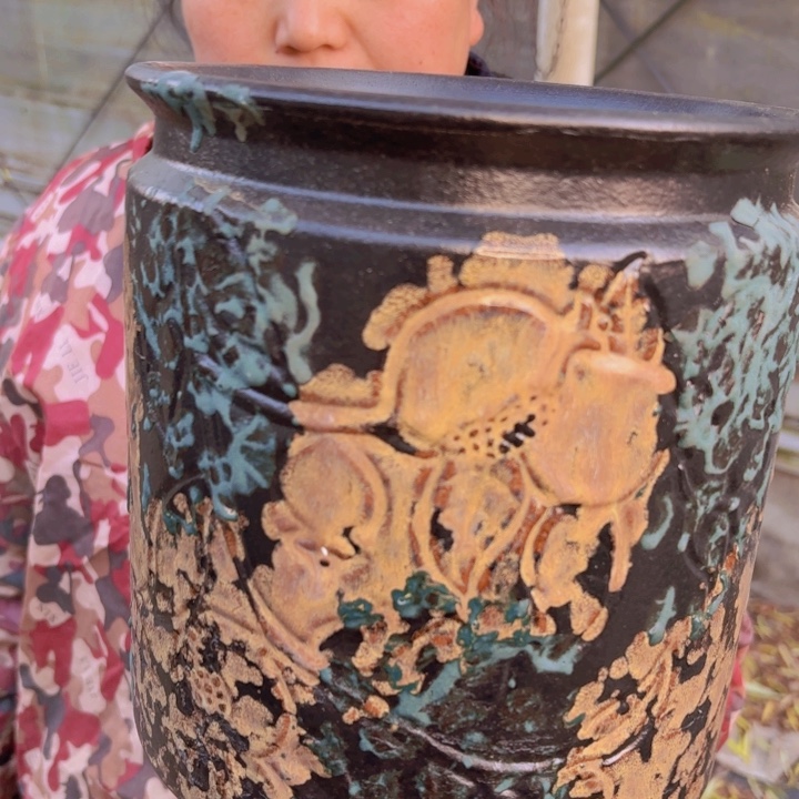 花盆 透气 紫砂 口径 21高度24