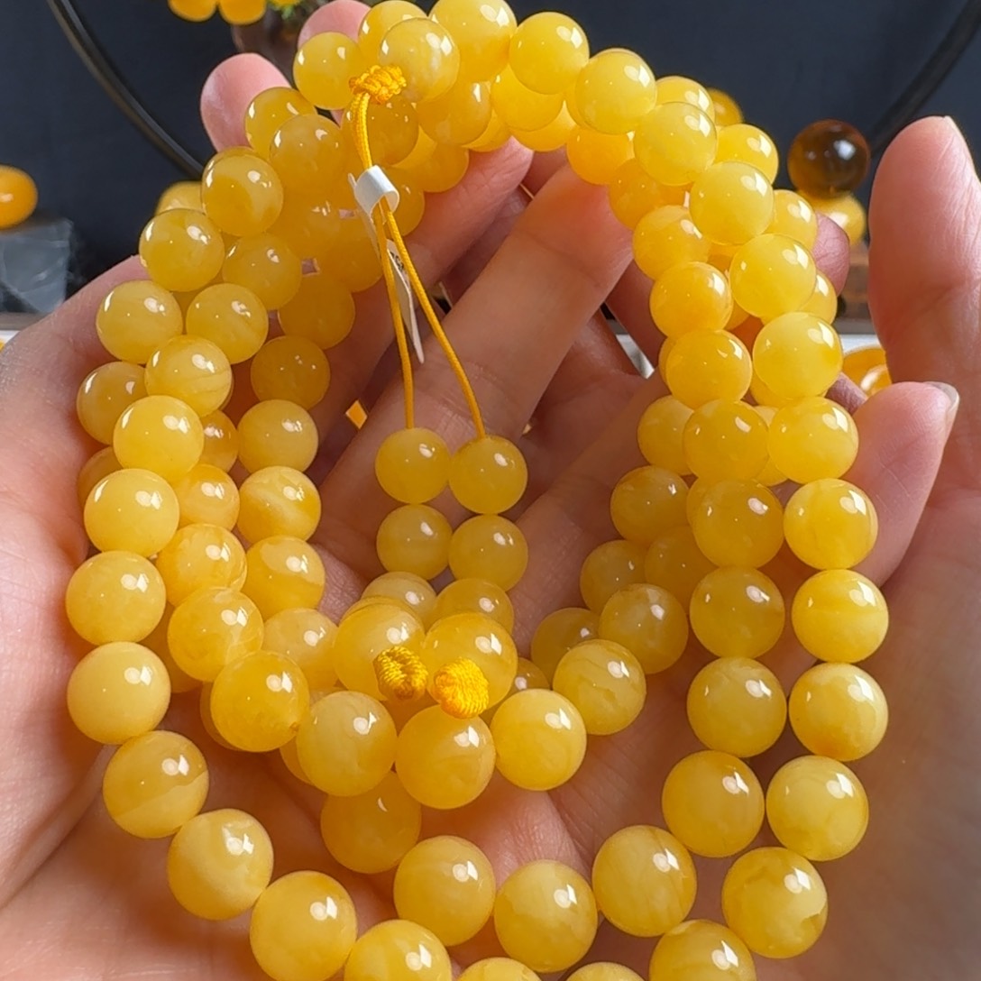 蜜蜡毛衣链未镶嵌