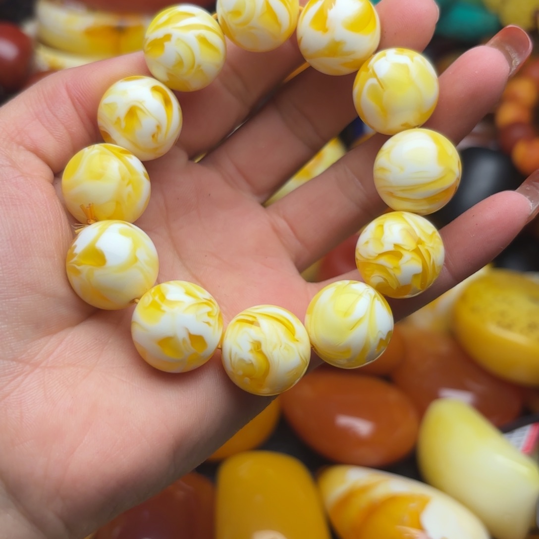 未镶嵌琥珀手链蜜蜡