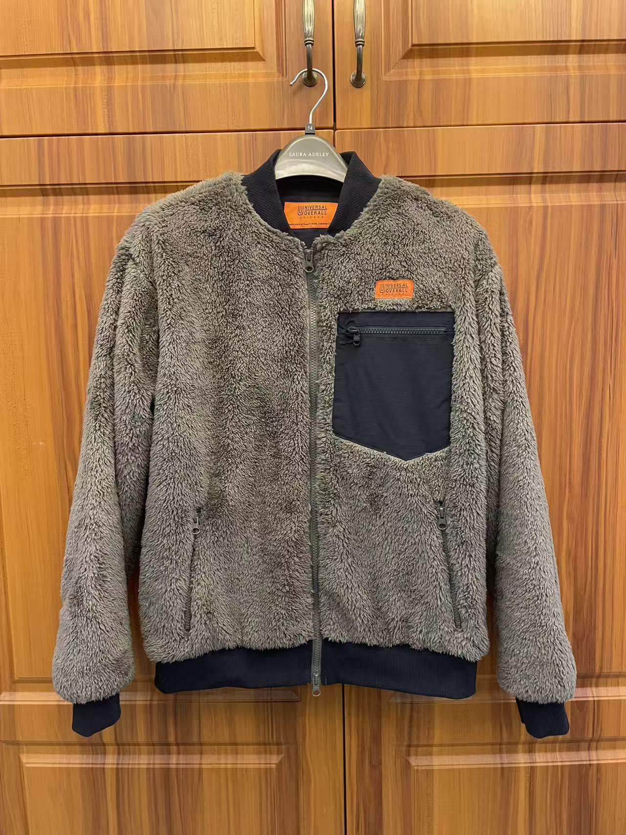 【50玫瑰】工装风防风保暖插肩袖冬季外套拼接女士男女同款宽松