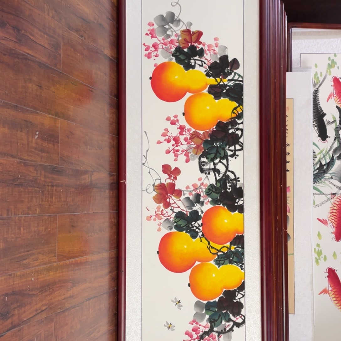 国画带框尺寸48*163厘米