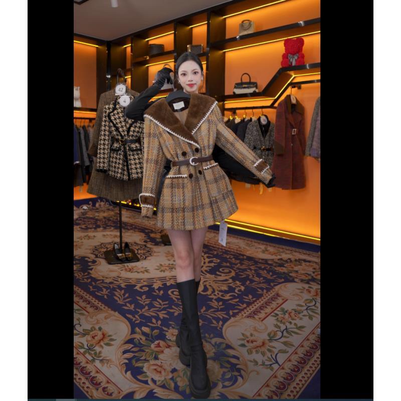 【楠楠】秋冬气质小香风时尚中长款羽绒服 GS-57662