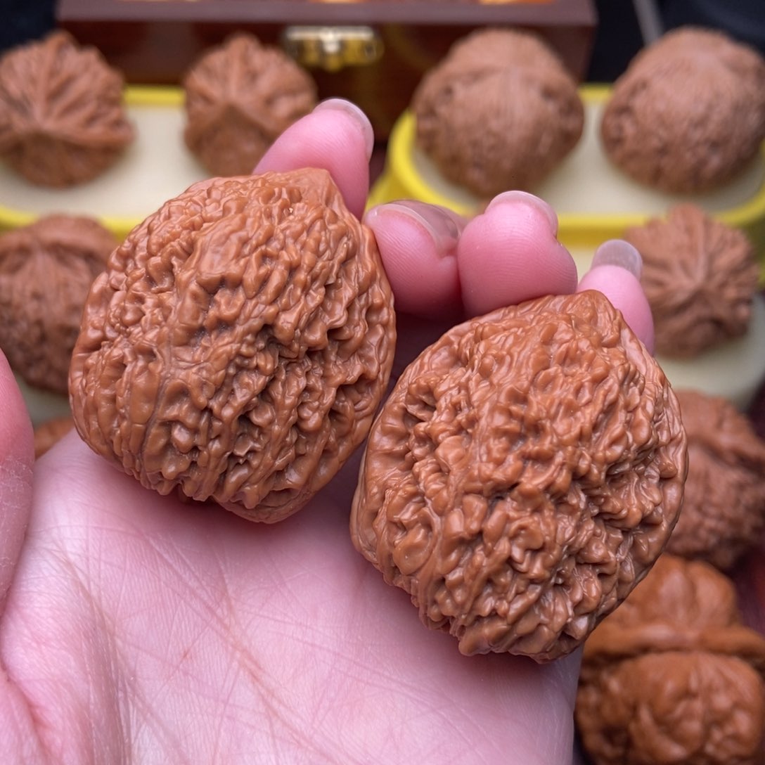 桃核把件小*野生大蒜头36