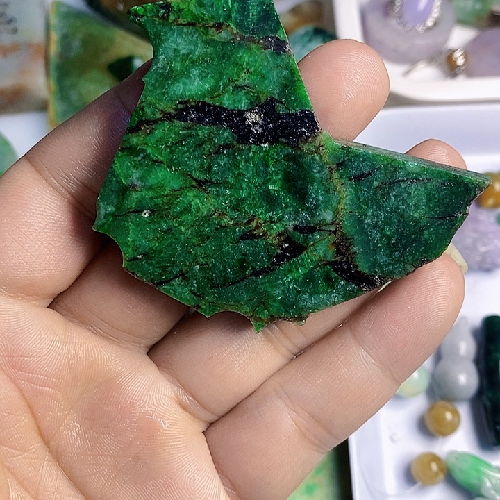 翡翠散珠天然翡翠A货挂件