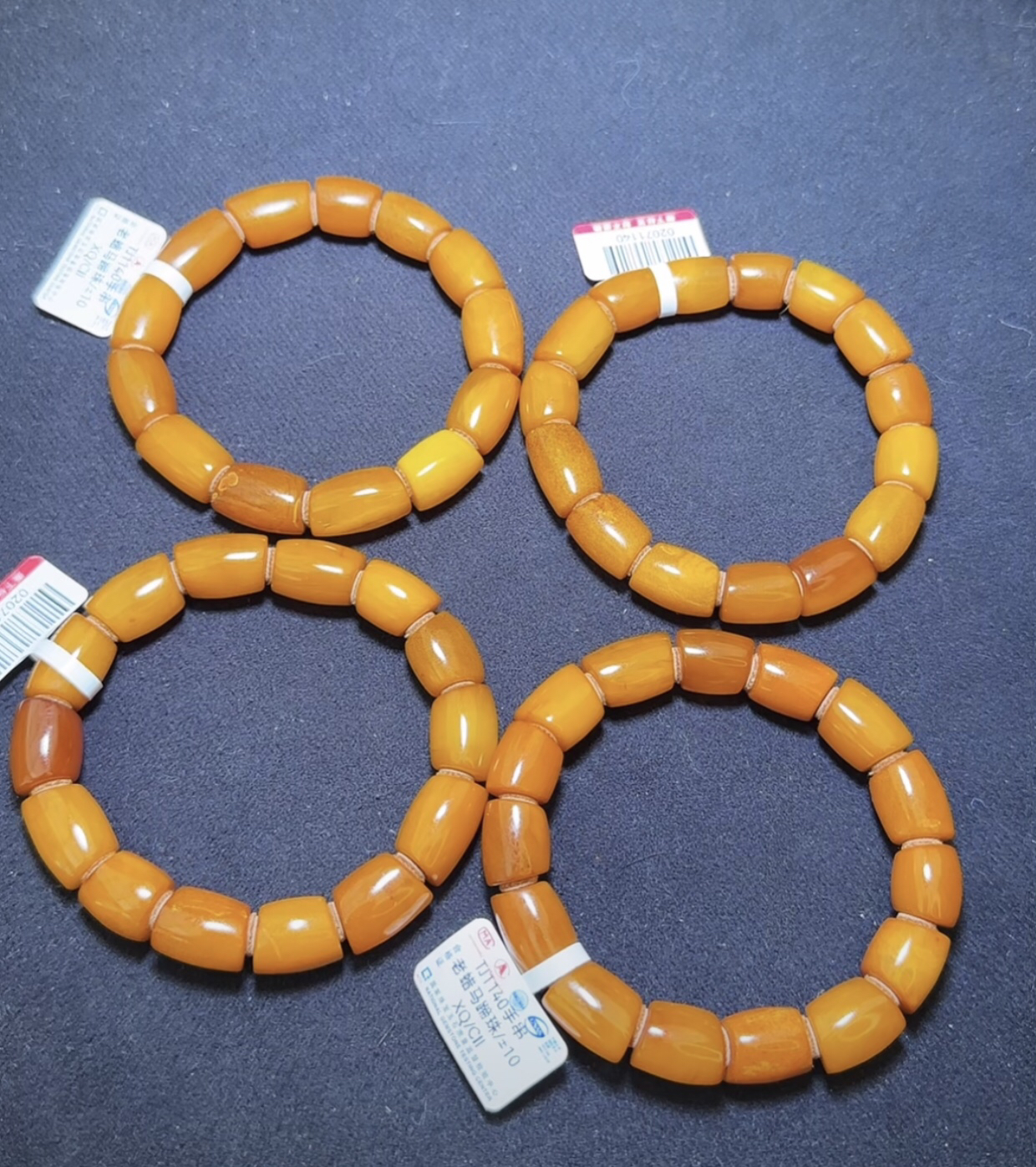 【齐福珠宝】TJ1140/10mm天然琥珀蜜蜡马蹄珠单圈（多样性发其一）