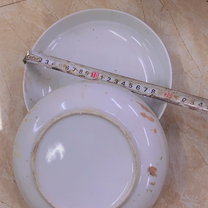 陶2个20厘米老白胎窝盘景德镇