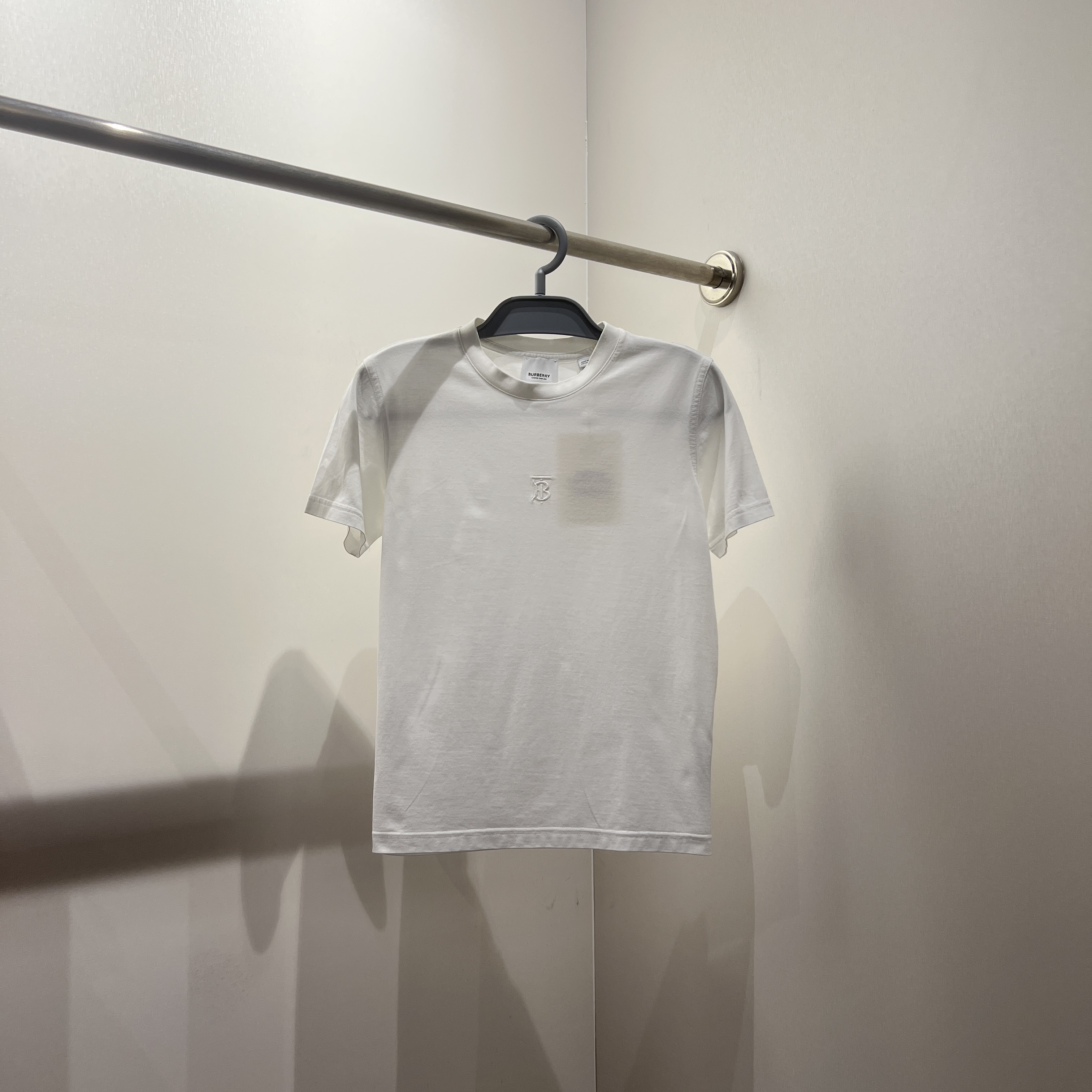 99新 BURBERRY/博柏利 ww412/小logo微标短袖T袖 棉 xxs码