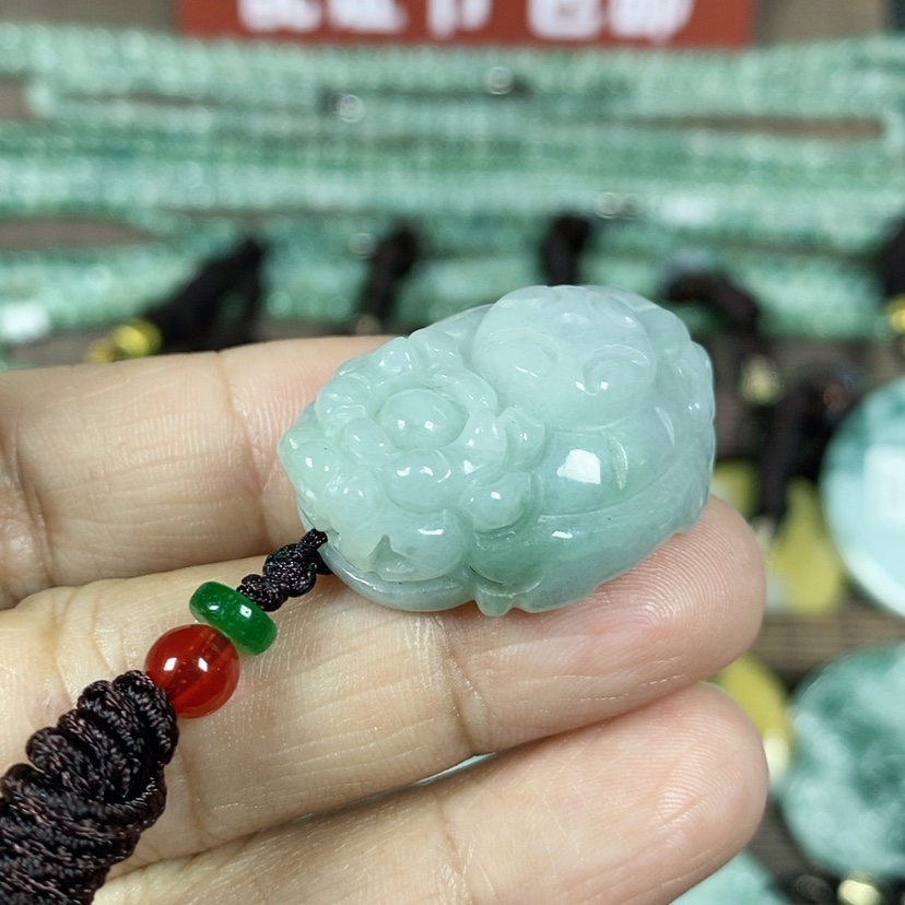 【闪购商品】翡翠颈饰未镶嵌玉吊坠翡翠玉金钱龙龟吊坠