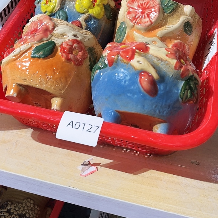 瓷片花盆多肉植物艺术品