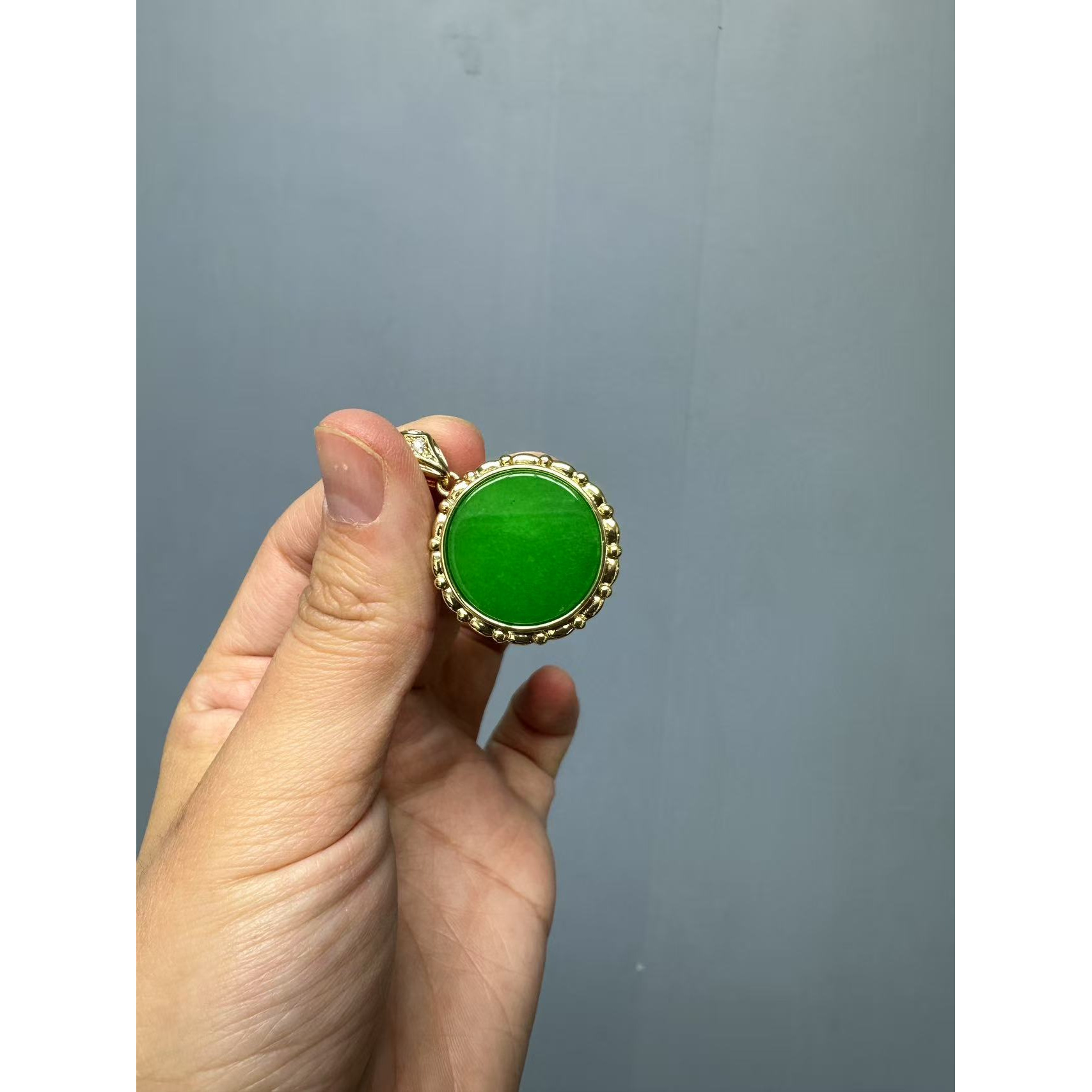 易安diy严选设计款太阳花圆牌吊坠