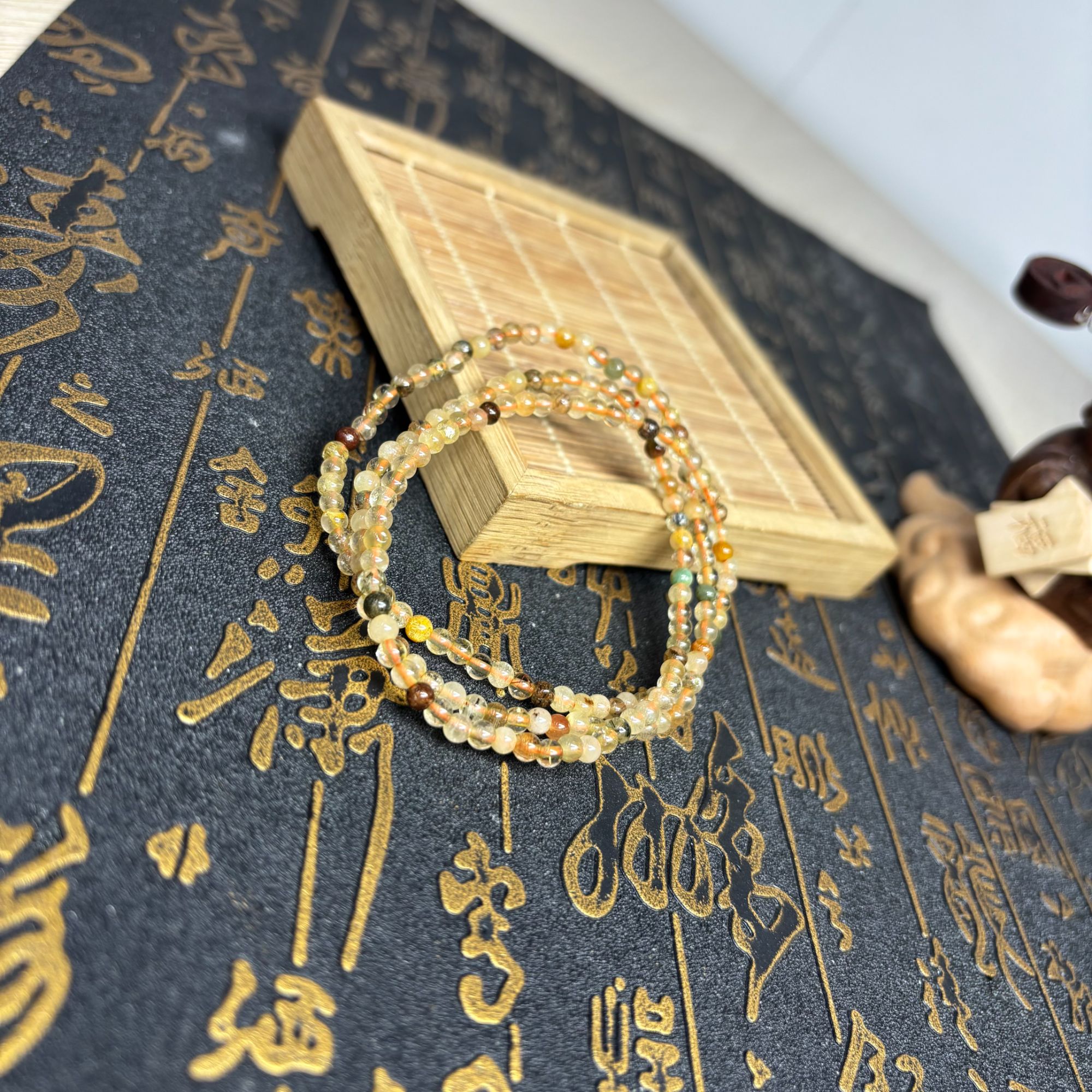 【奶爸珠宝】640 发晶多圈水晶手串多样性发其一