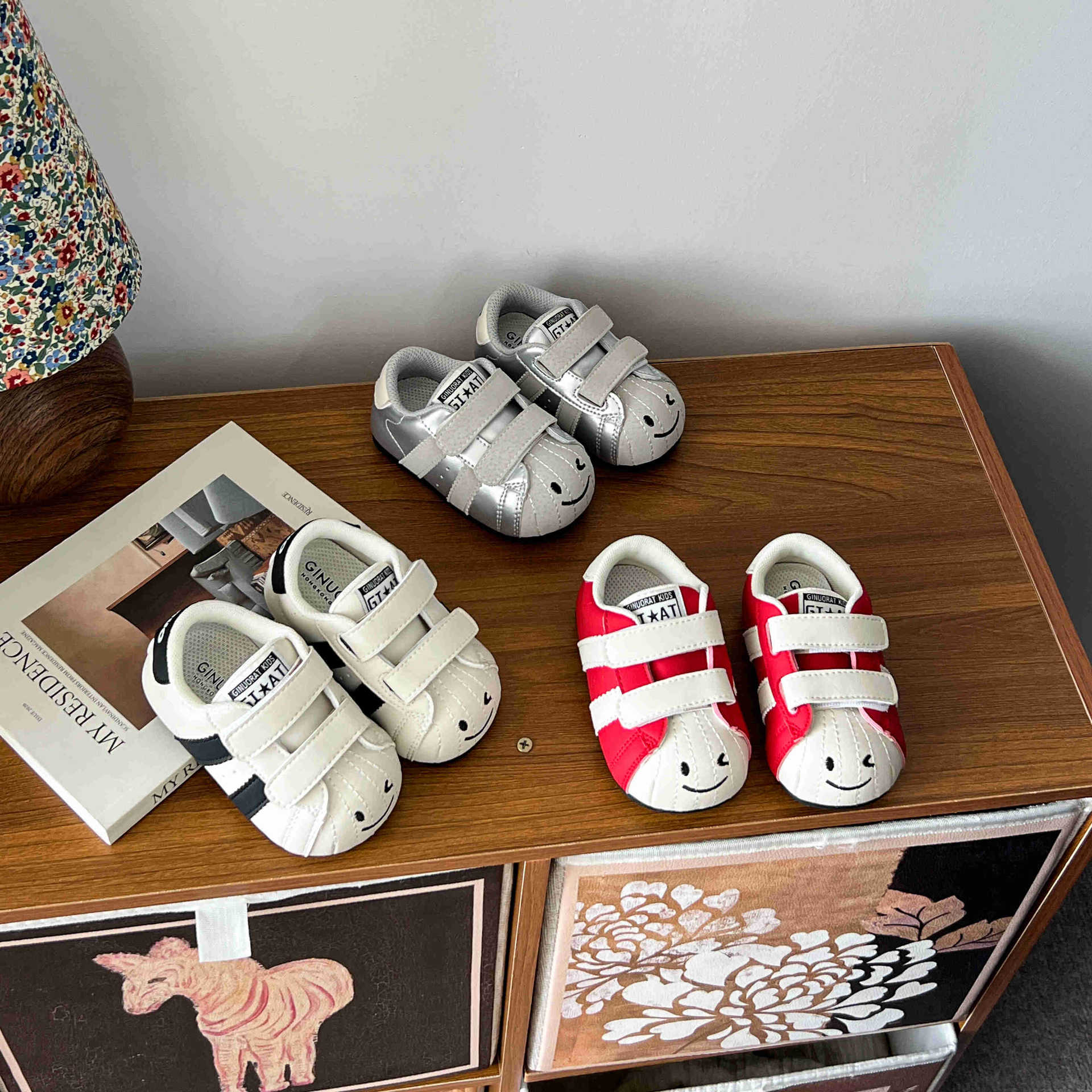 【茶姐专属】{16-44码}奇诺鼠笑脸运动鞋儿童休闲板鞋宝宝学步鞋