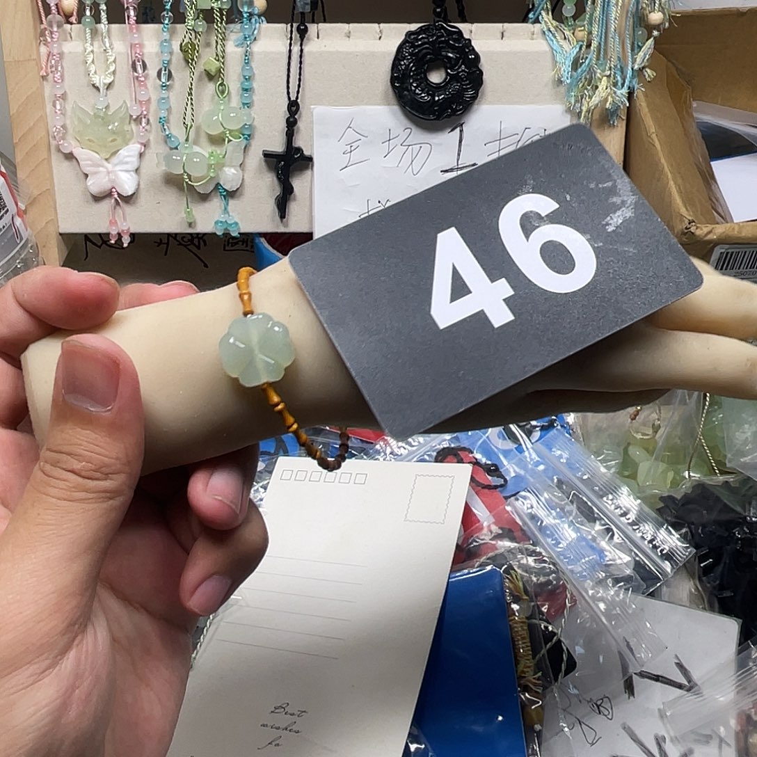 蛇纹石玉合金颈饰