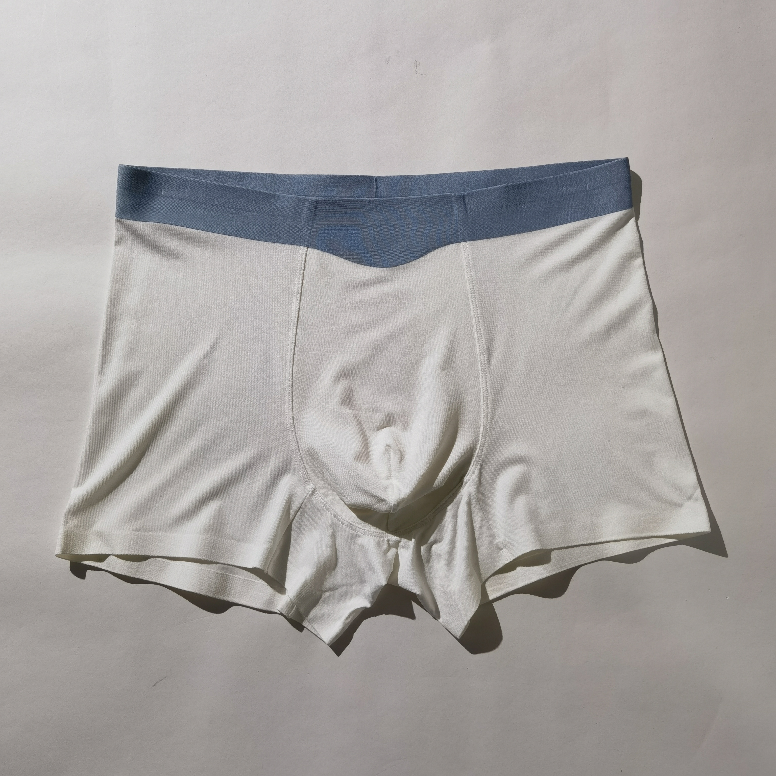 超柔莱赛尔男士无痕平角内裤透气珠地纹理（白色可能有细微色点）