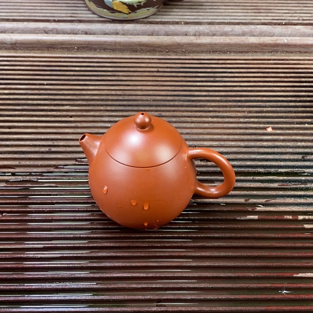 紫砂茶壶白6 龙蛋 朱泥