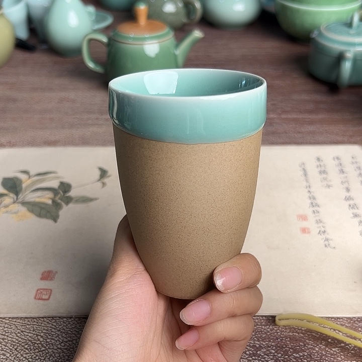 龙泉云间青瓷小米茶器
