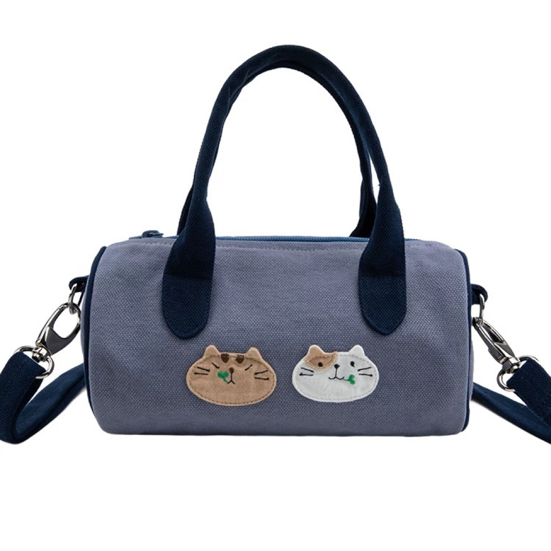 虎斑小Gon猫咪吃草草斜挎包卡拉猫两用包女帆布包可爱猫咪包包