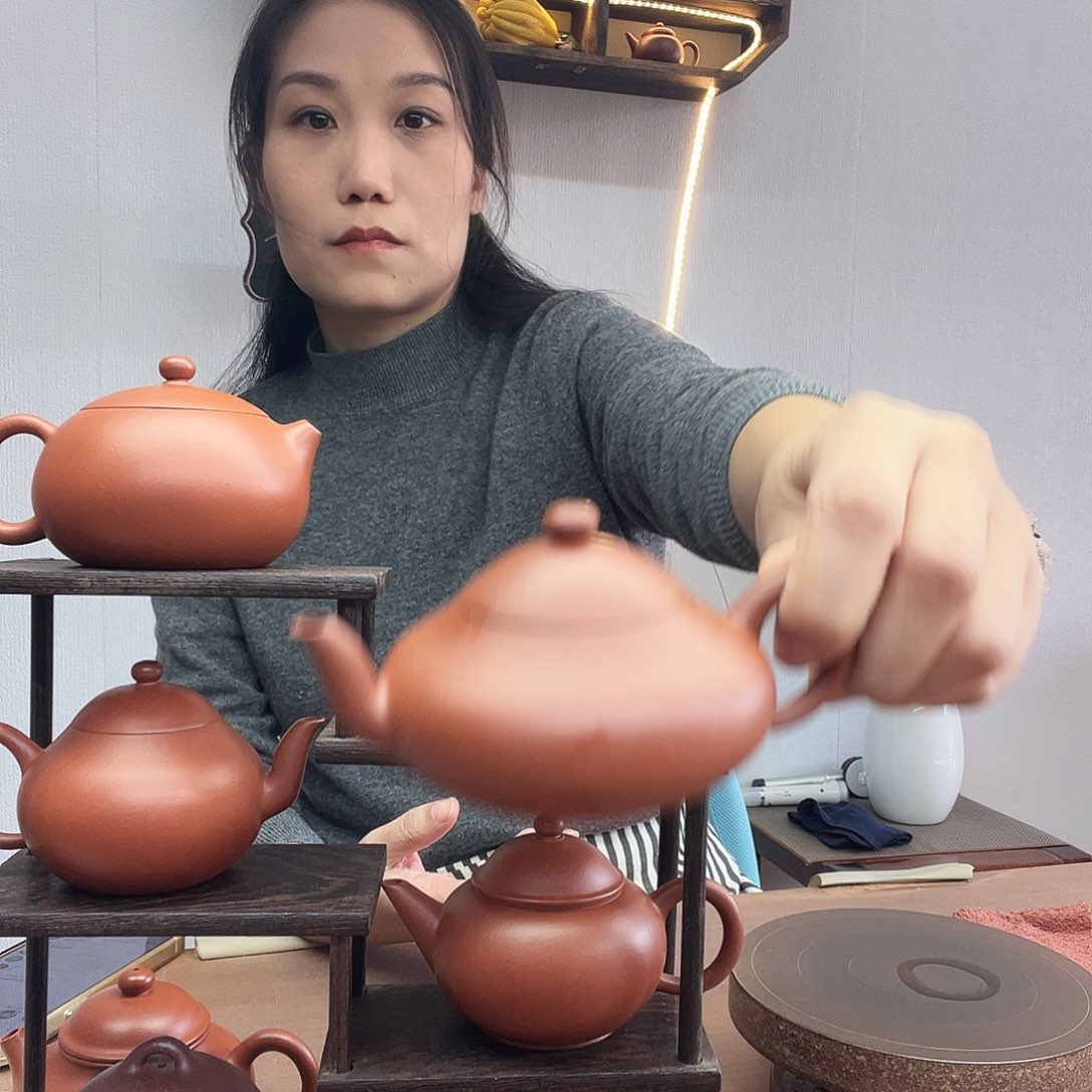 茶壶紫砂微瑕梨壶全手工