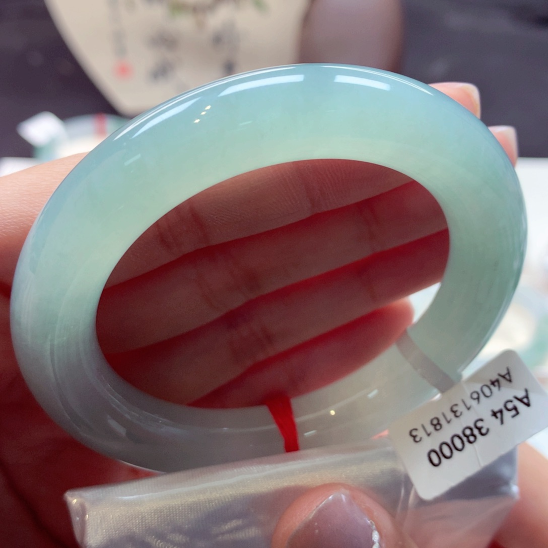 翡翠手镯未镶嵌9圆条77