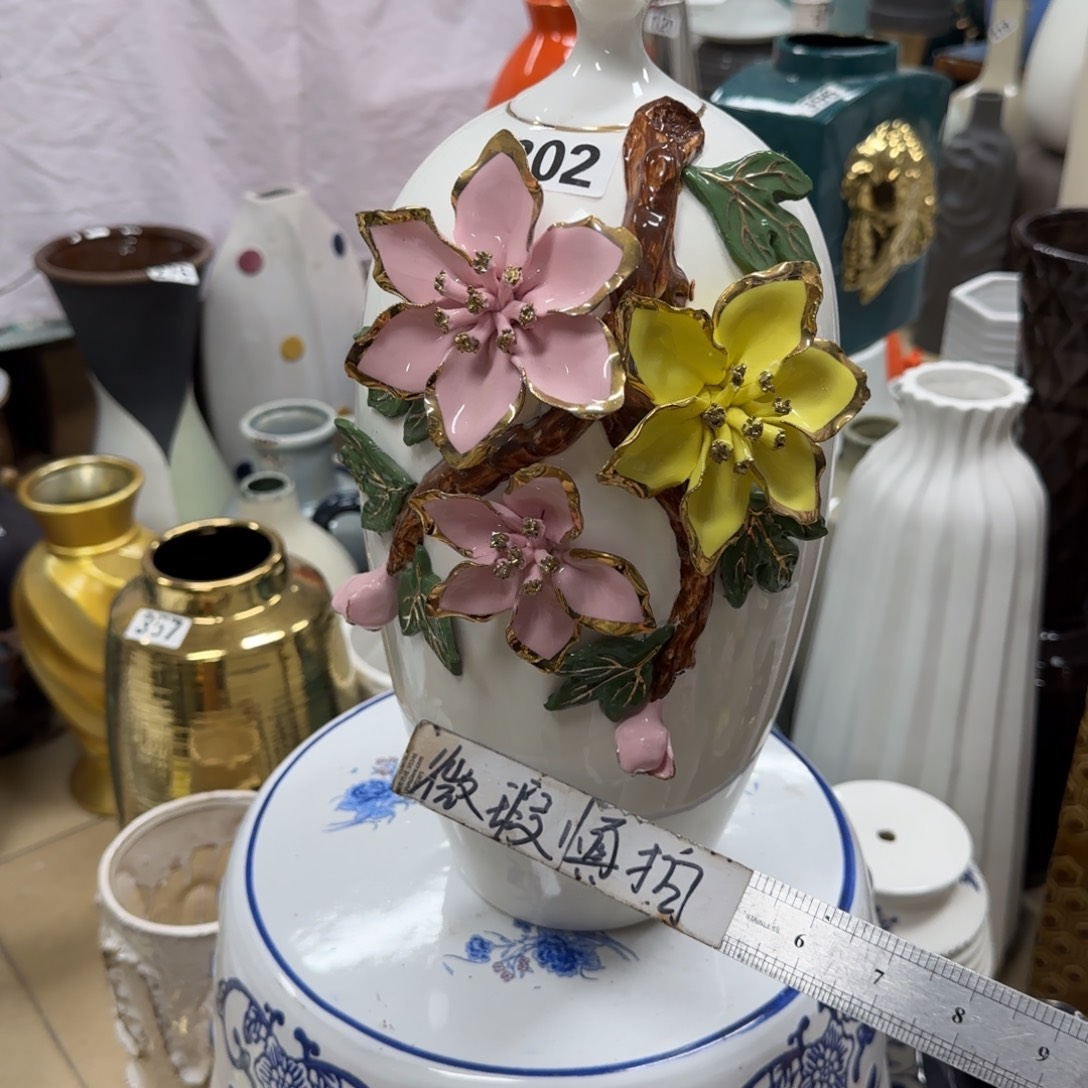 瓷片陶瓷工艺花瓶摆件