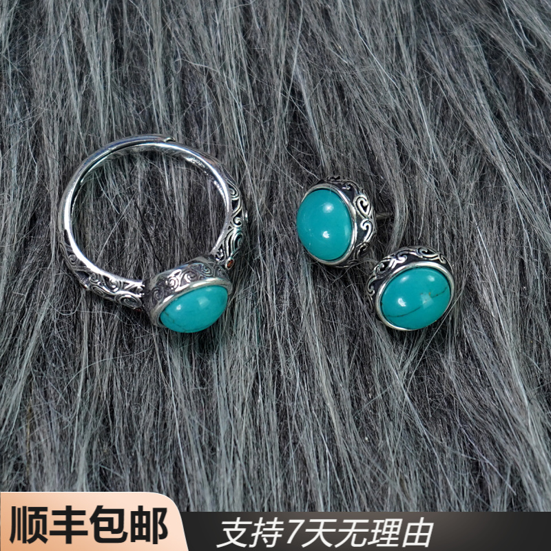 纯银【乌力吉】手工百搭古风个性气质复古蒙古民族风戒