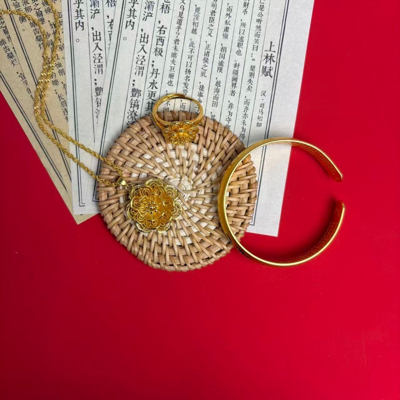 【思思专属】精美磅礴恢宏大气合金龙凤经文手镯套装