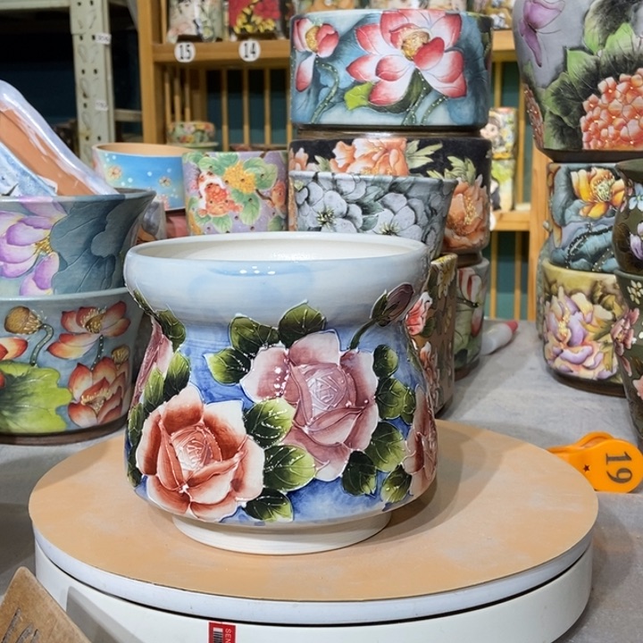 红陶景德镇艺术手绘作品
