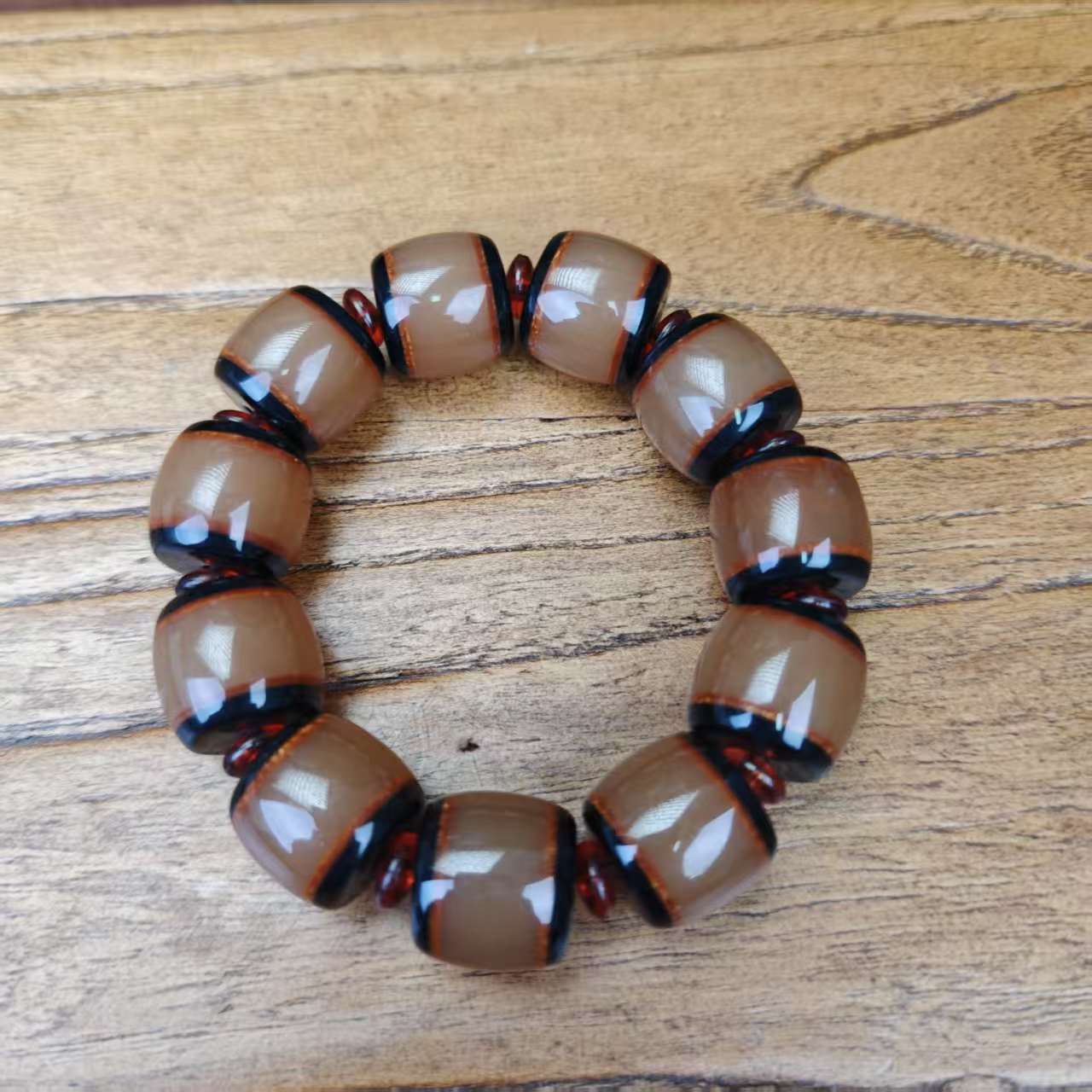 祥瑞  蜜蜡未镶嵌手串牛