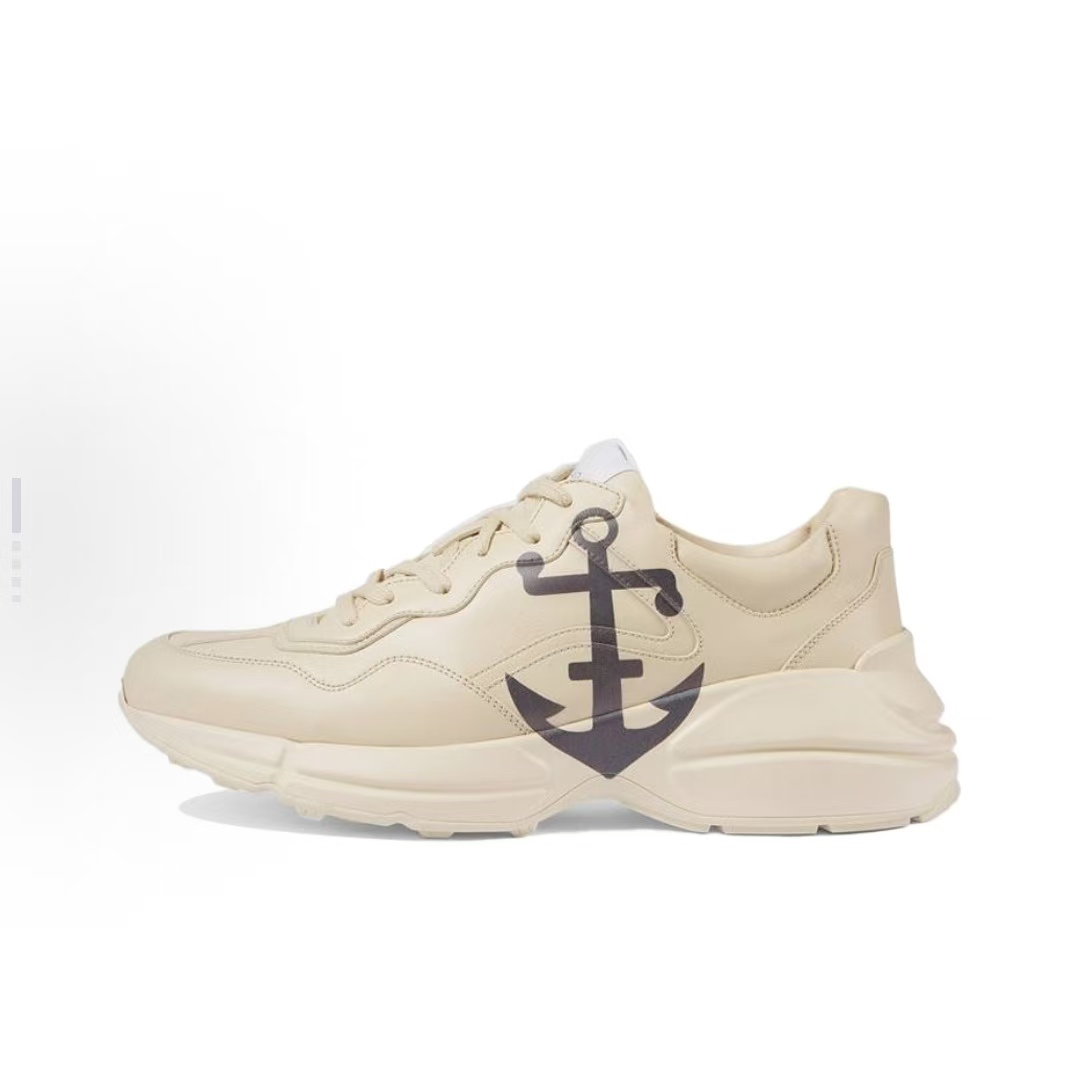 未使用 GUCCI/古驰 GUCCI 船锚印花男款时尚潮流厚底老爹鞋