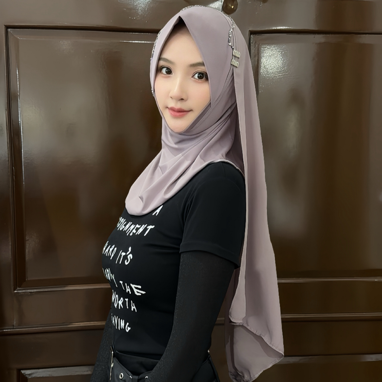 MT玛雅 新款宠粉款绕巾  一体绕巾  雪纺拼接  简便头巾直接套头