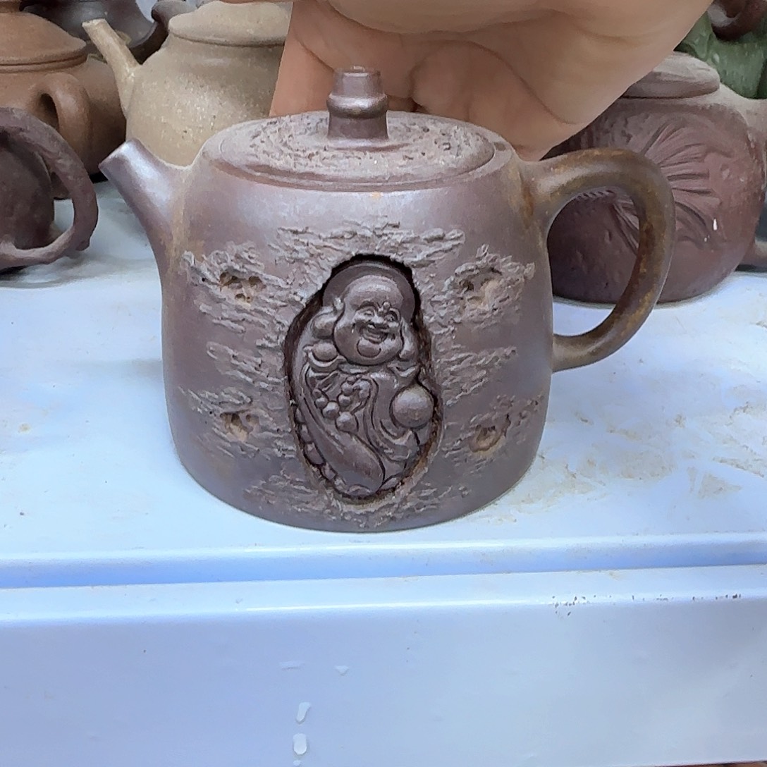 茶壶紫砂宜兴紫砂壶瑕疵处理