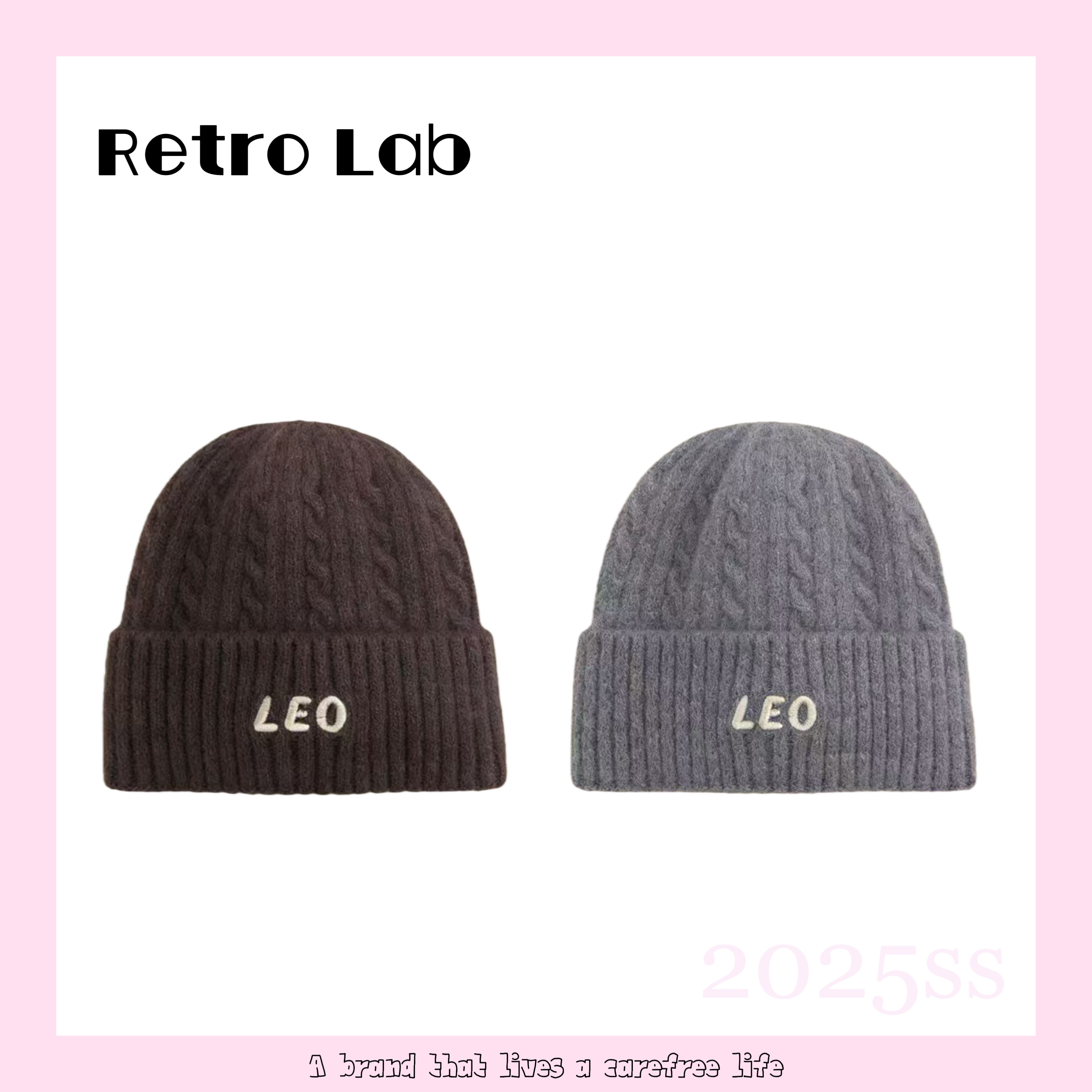 Retro Lab |韩国东大门 25SS男女同款香风针织帽