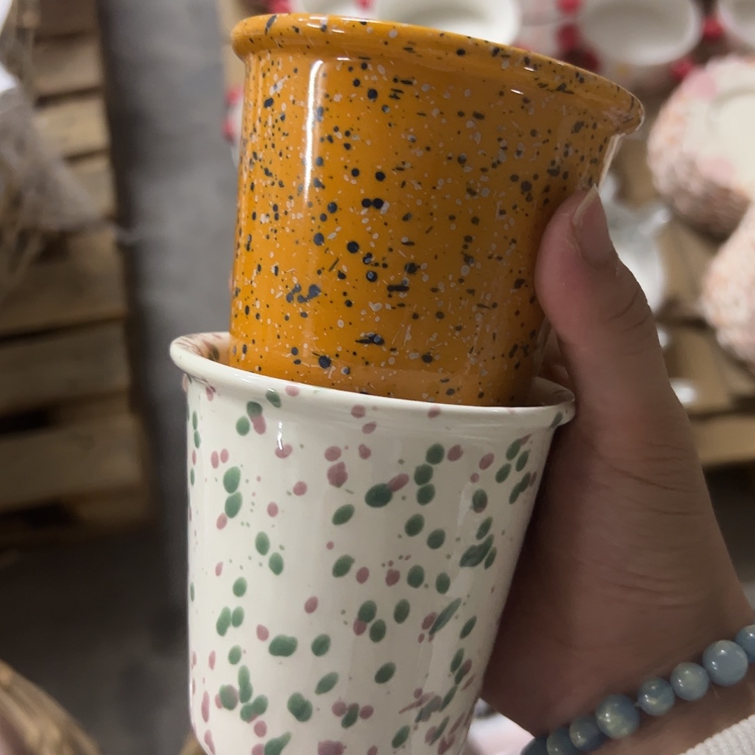 搪瓷微瑕泼墨杯一组881