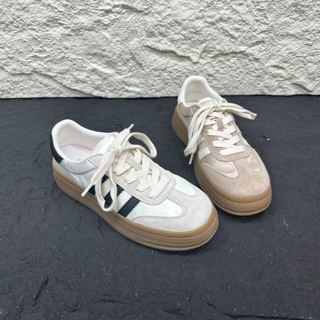 春季新款冷粘工艺女士潮流百搭休闲鞋德训低帮板鞋X检 071