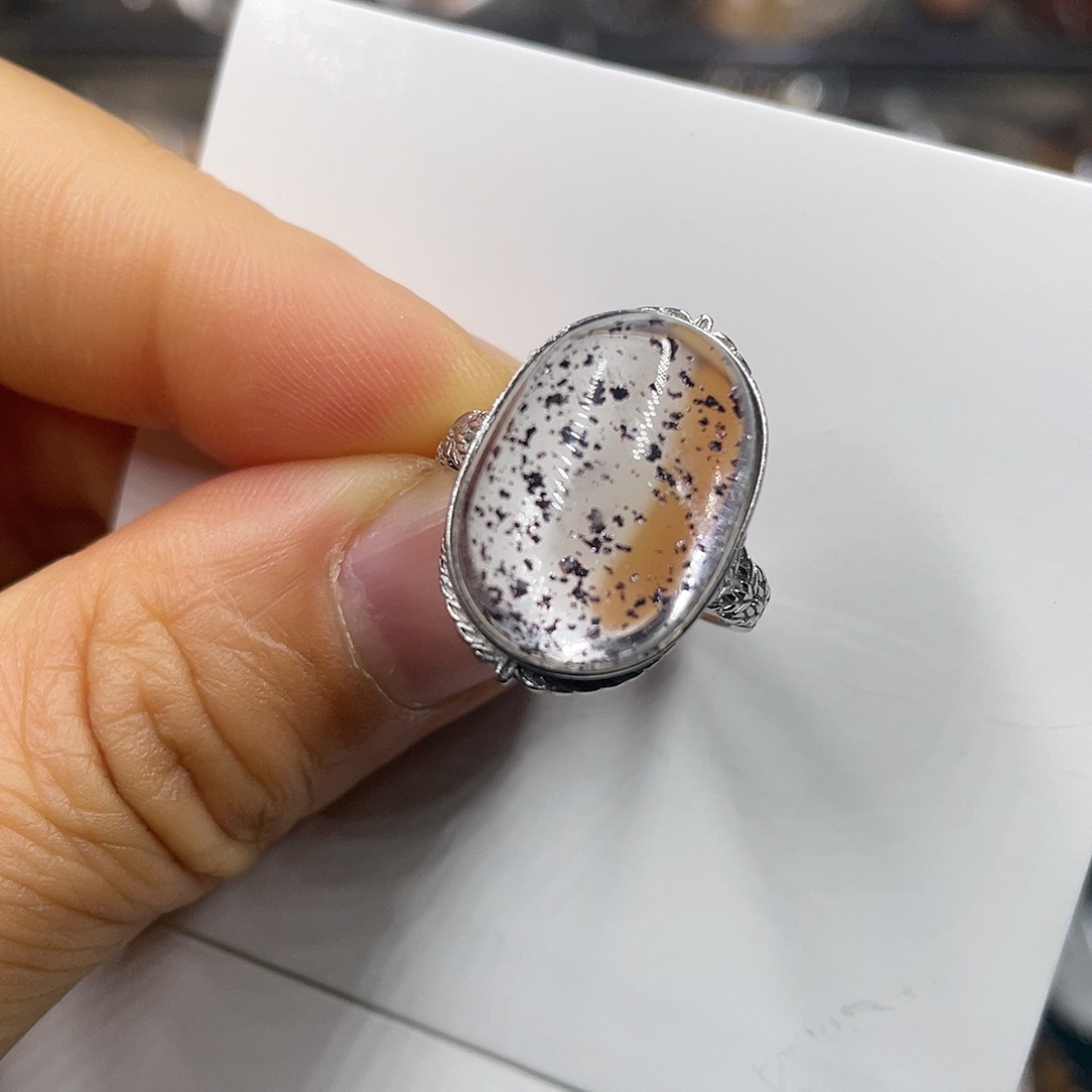 【闪购商品】水晶珠宝半成品银S925镶嵌戒指