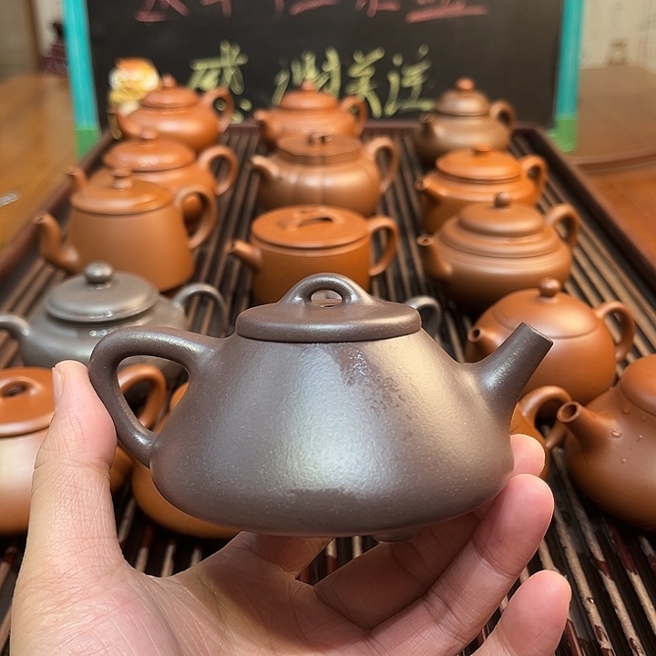 紫砂茶壶黄龙山紫泥子冶石瓢220cc