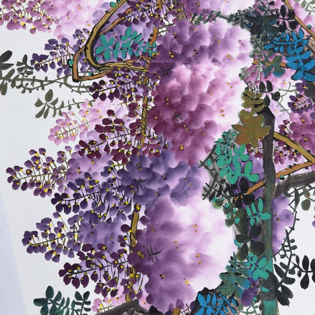 国画国画作品山水花鸟纯手绘随机发