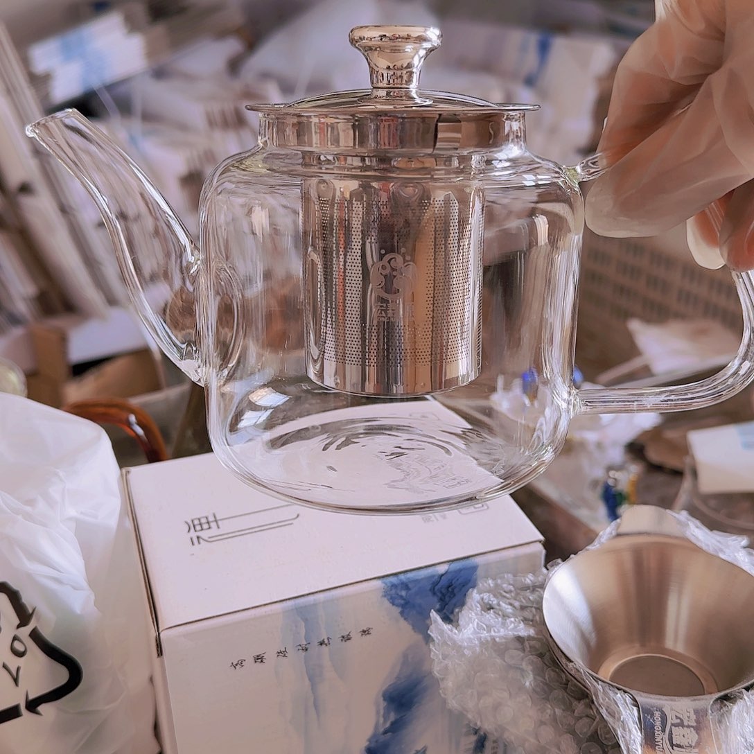 【闪购商品】高硼硅玻璃茶水分离瑕疵H671钢