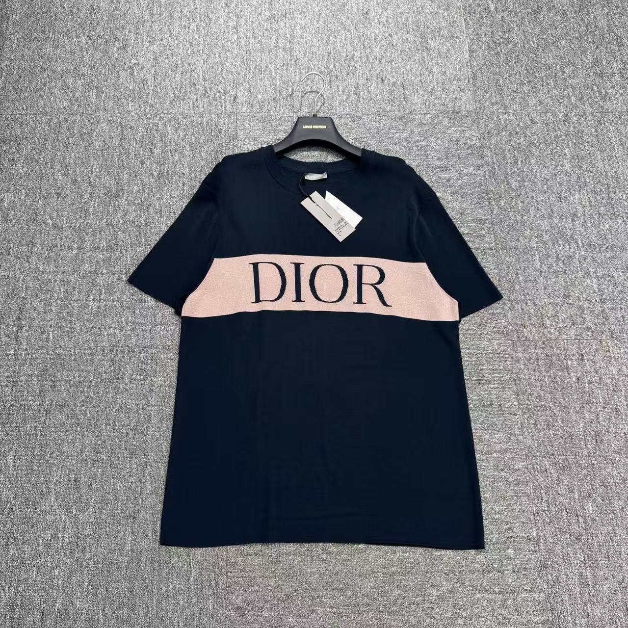 未使用 DIOR/迪奥 字母提花针织短袖/L码/19451