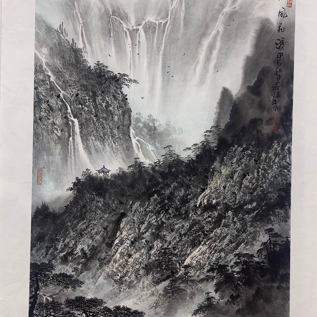 国画黎俸禄100/60水墨山水