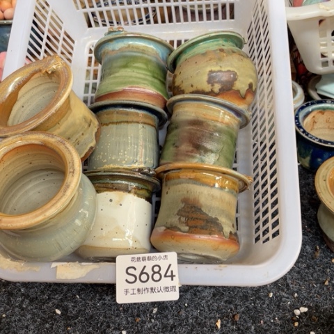 紫砂花盆微瑕684口径5.5左右