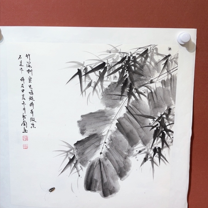 国画听兰老师花鸟