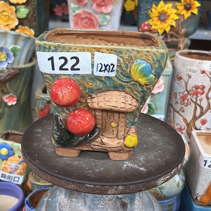 紫砂花盆粗陶材质多肉花盆