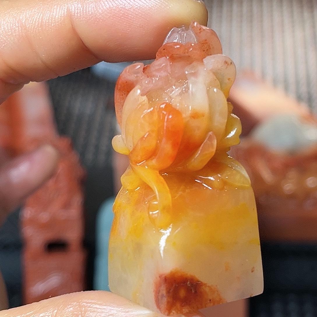 寿山石印石这么大个人都有