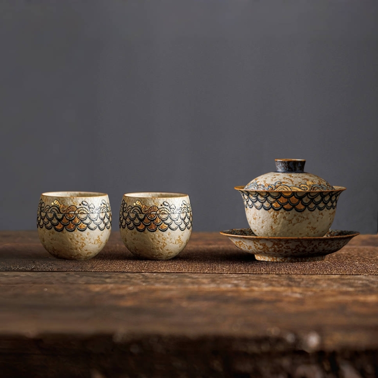 当代当代当代三才盖碗杯子茶杯喝茶家用大号单个高档茶碗礼盒装