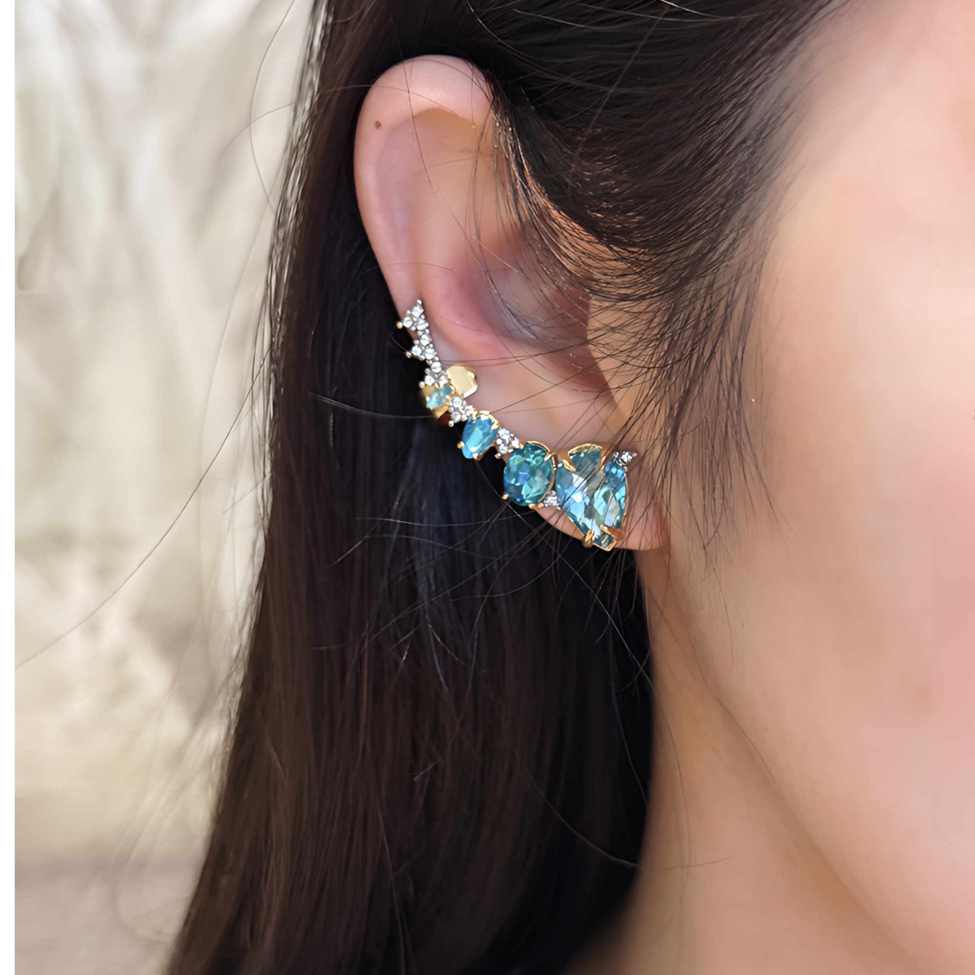 铜合金仿水晶耳饰 1029铜合金仿水晶耳饰